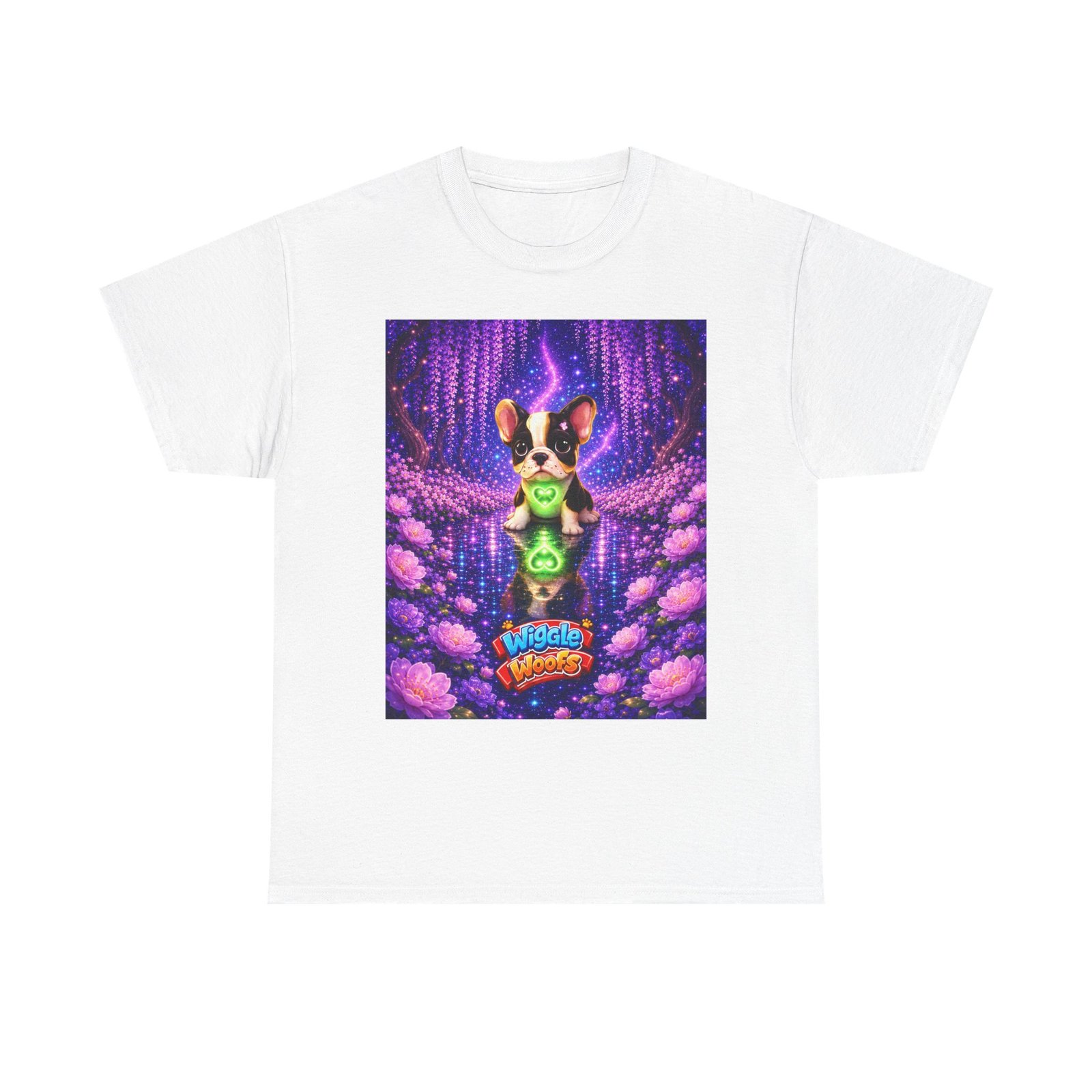 Bella's Magical Heartlight T-Shirt | Wiggle Woofs™-Cute French Bulldog T-Shirt