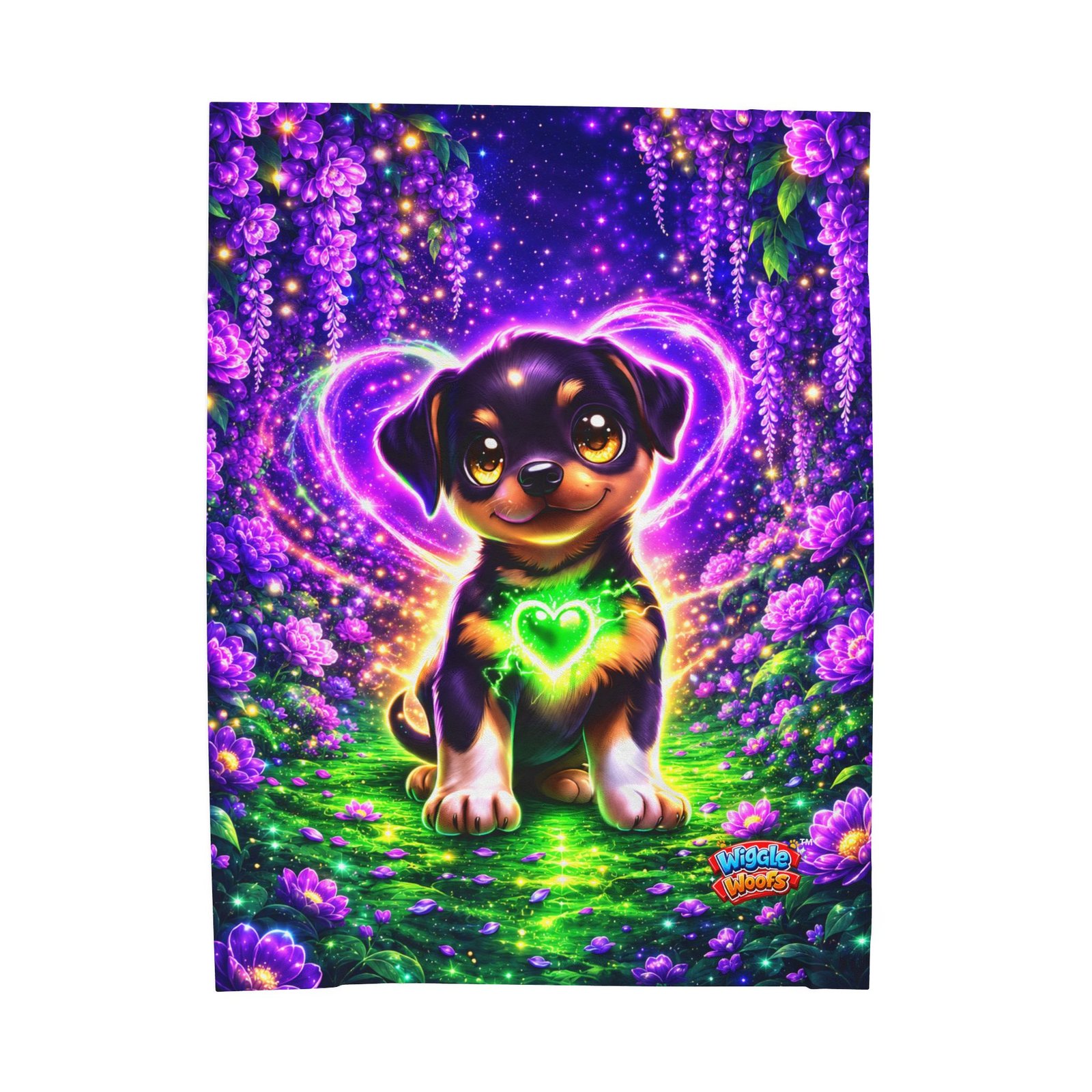 Zeus Wiggle Woofs™ Magical Heartlight Plushie Blanket - Image 6