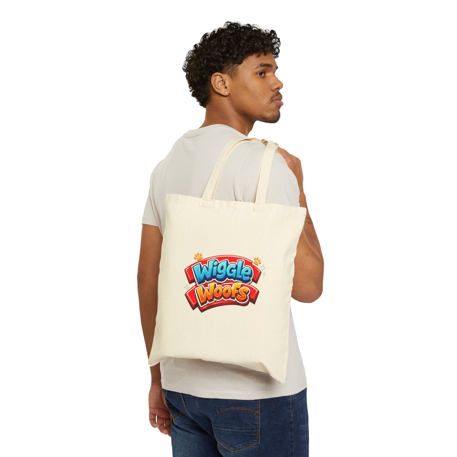 Reese Wiggle Woofs™ Cotton Canvas Tote Bag - Image 4