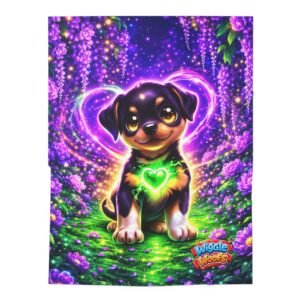 zeus-wiggle-woofs-magical-heartlight-swaddling-blanket