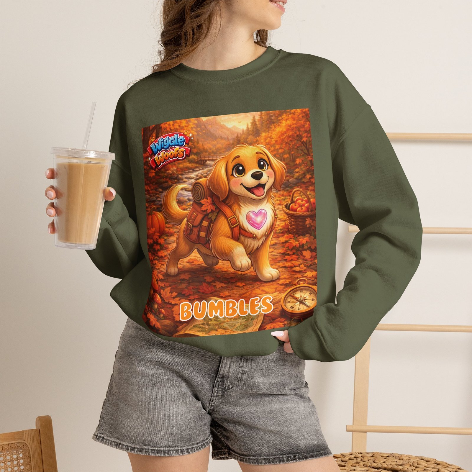 'Bumbles' Wiggle Woofs™ Unisex Heavy Blend™ Crewneck Sweatshirt - Image 9
