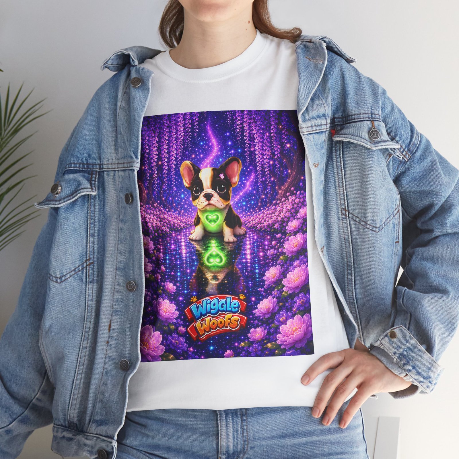 Bella's Magical Heartlight T-Shirt | Wiggle Woofs™-Cute French Bulldog T-Shirt - Image 9
