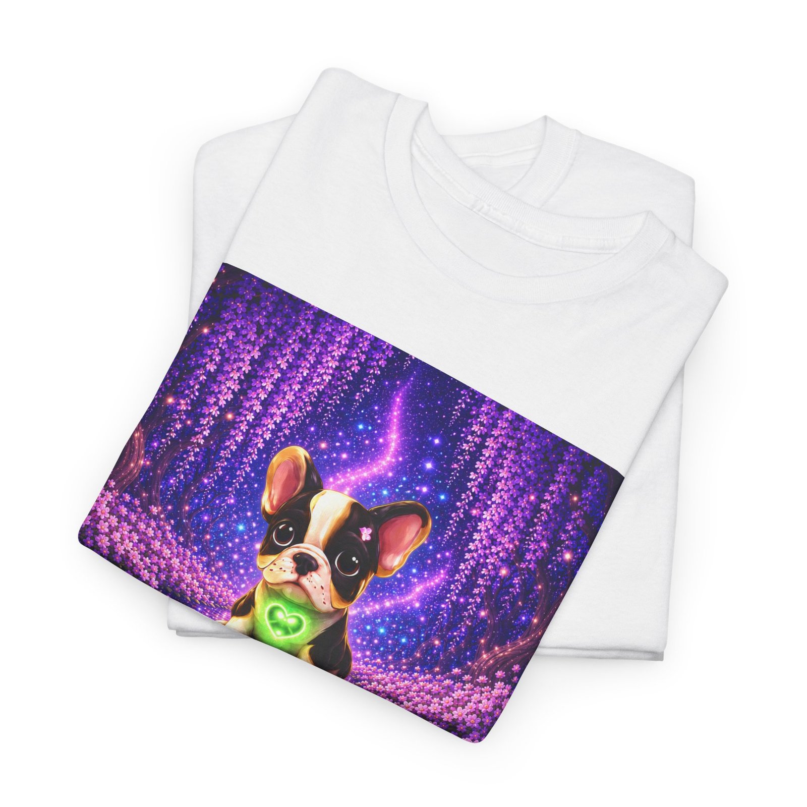 Bella's Magical Heartlight T-Shirt | Wiggle Woofs™-Cute French Bulldog T-Shirt - Image 5