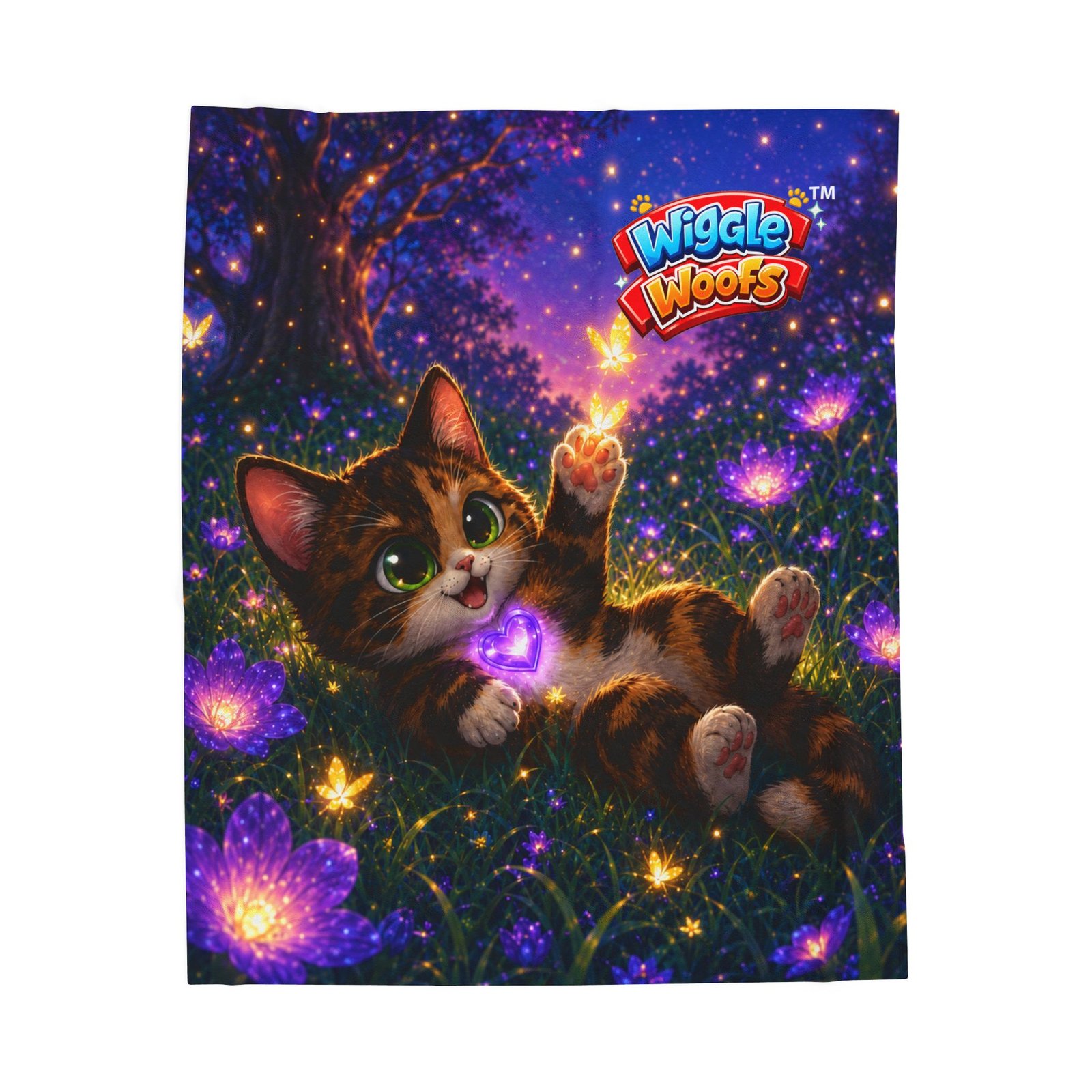 Reese Wiggle Woofs™ Cat Plush Blanket
