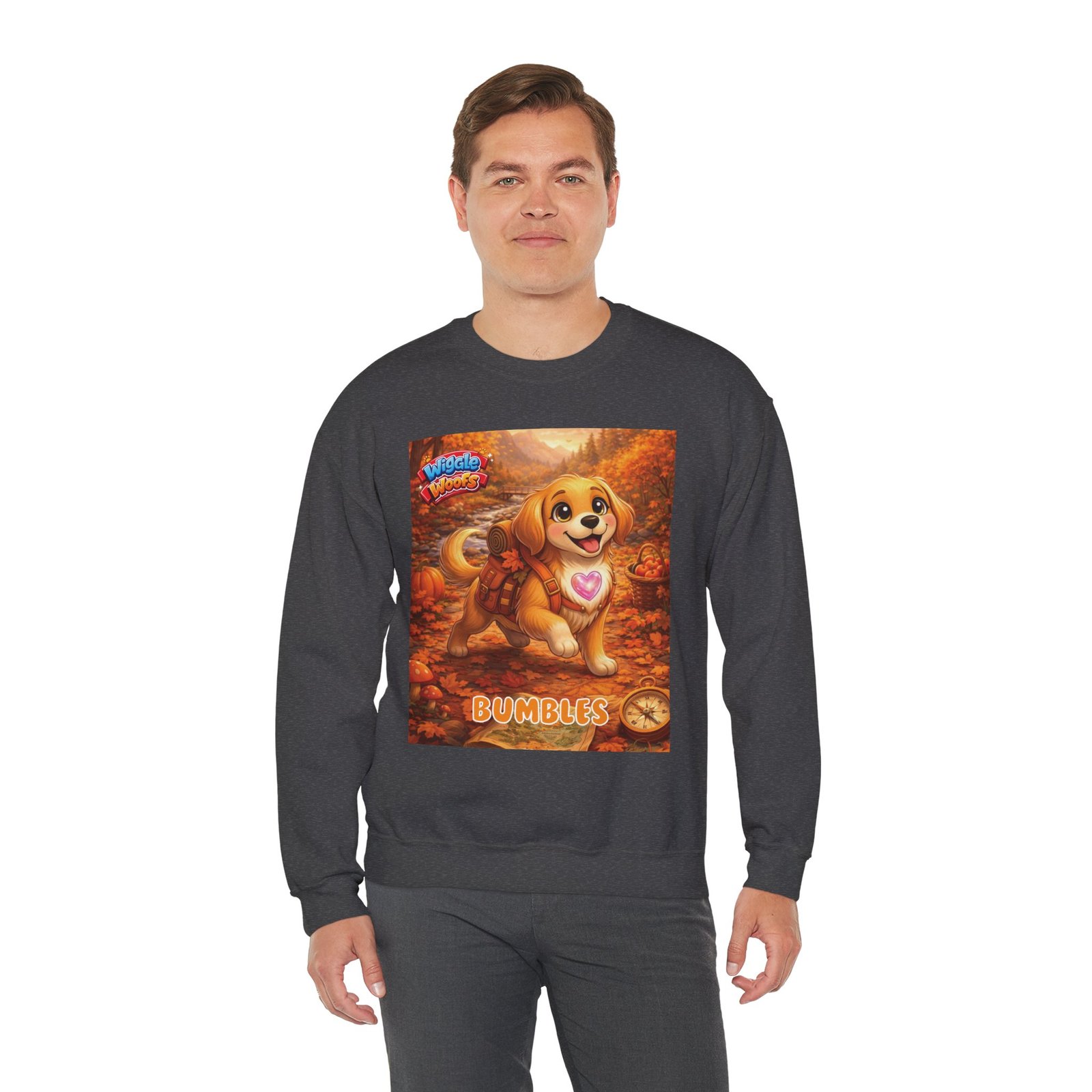 'Bumbles' Wiggle Woofs™ Unisex Heavy Blend™ Crewneck Sweatshirt - Image 11