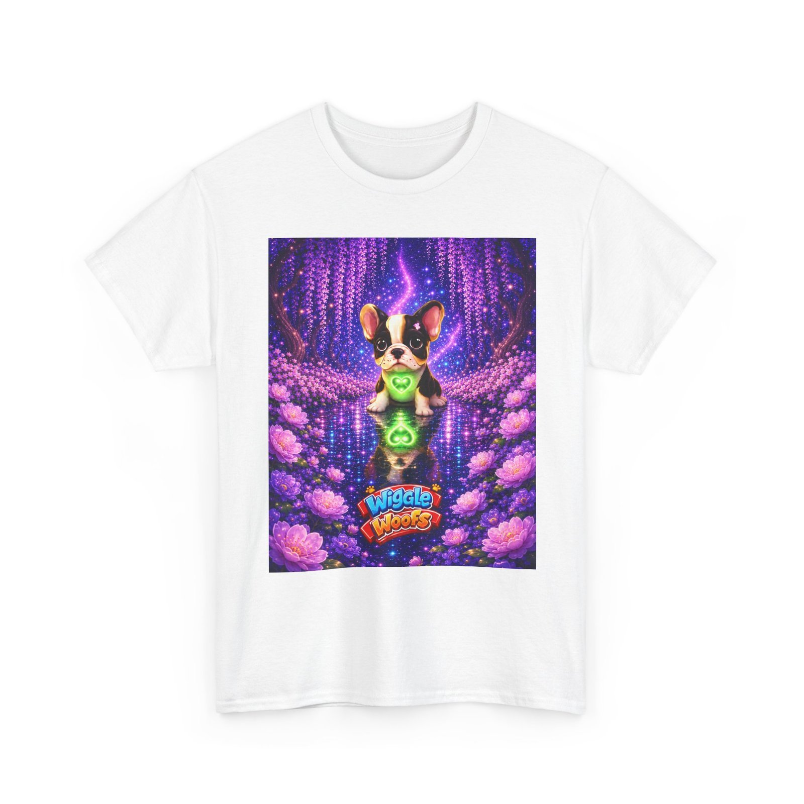 Bella's Magical Heartlight T-Shirt | Wiggle Woofs™-Cute French Bulldog T-Shirt - Image 3