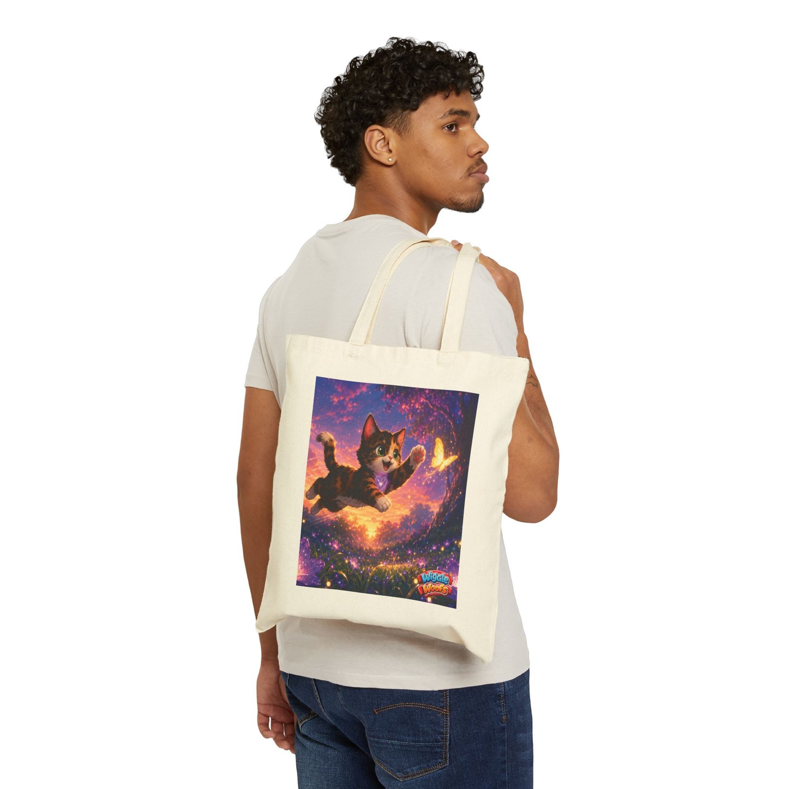 Reese Wiggle Woofs™ Cotton Canvas Tote Bag - Image 3