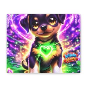 glowing-heart-puppy-matte-canvas