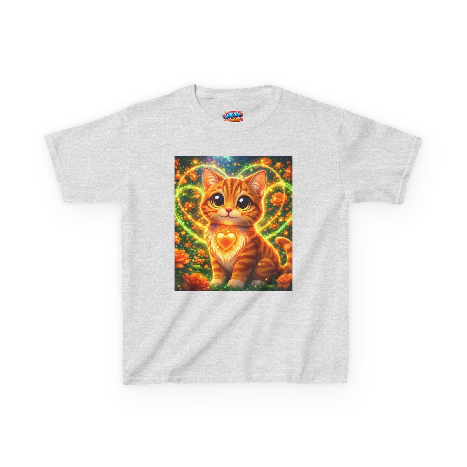 A soft, midweight kids tee featuring Tigger, the playful orange tabby from Wiggle Woofs™ - Image 4