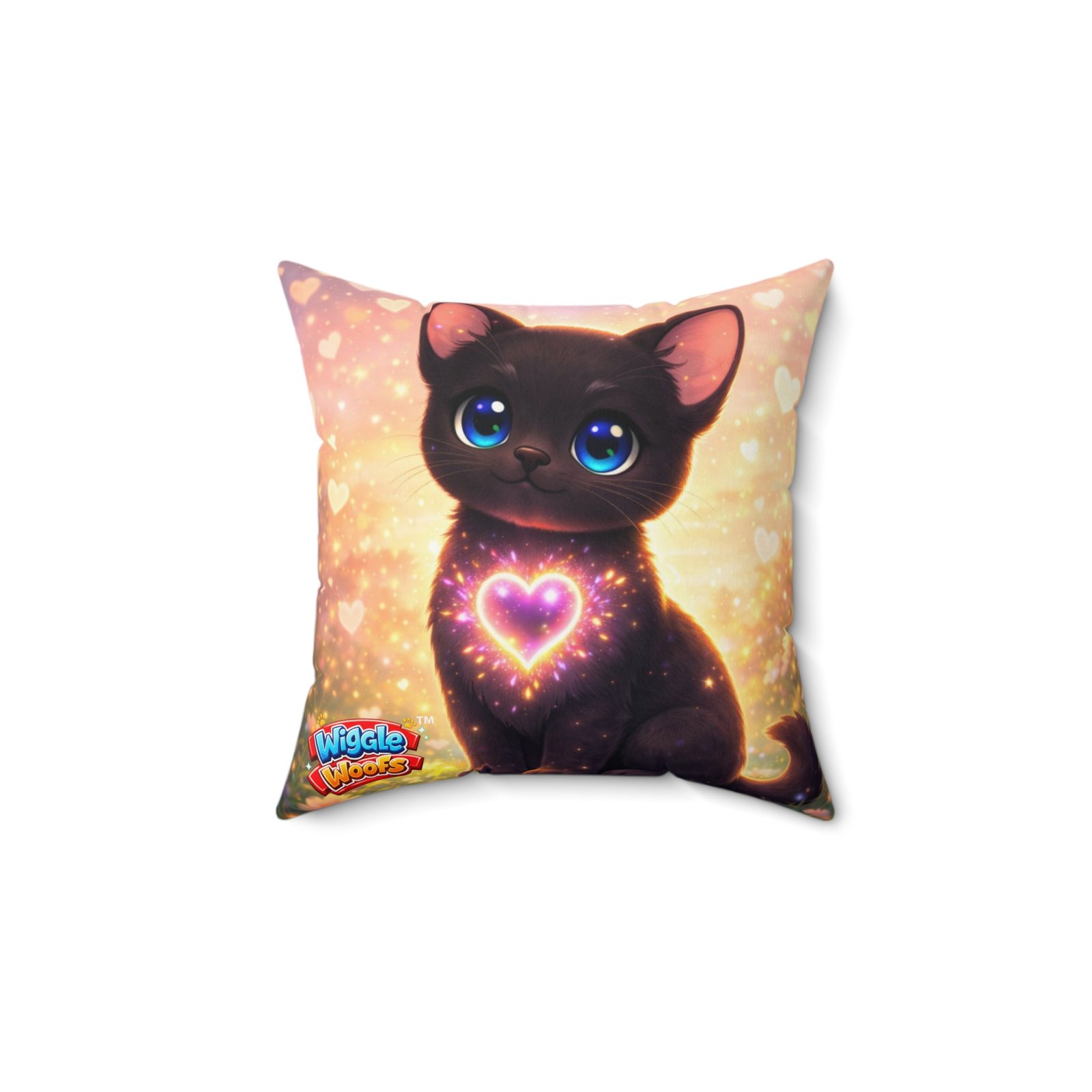 Midnight Wiggle Woofs™ Faux Suede Throw Pillow