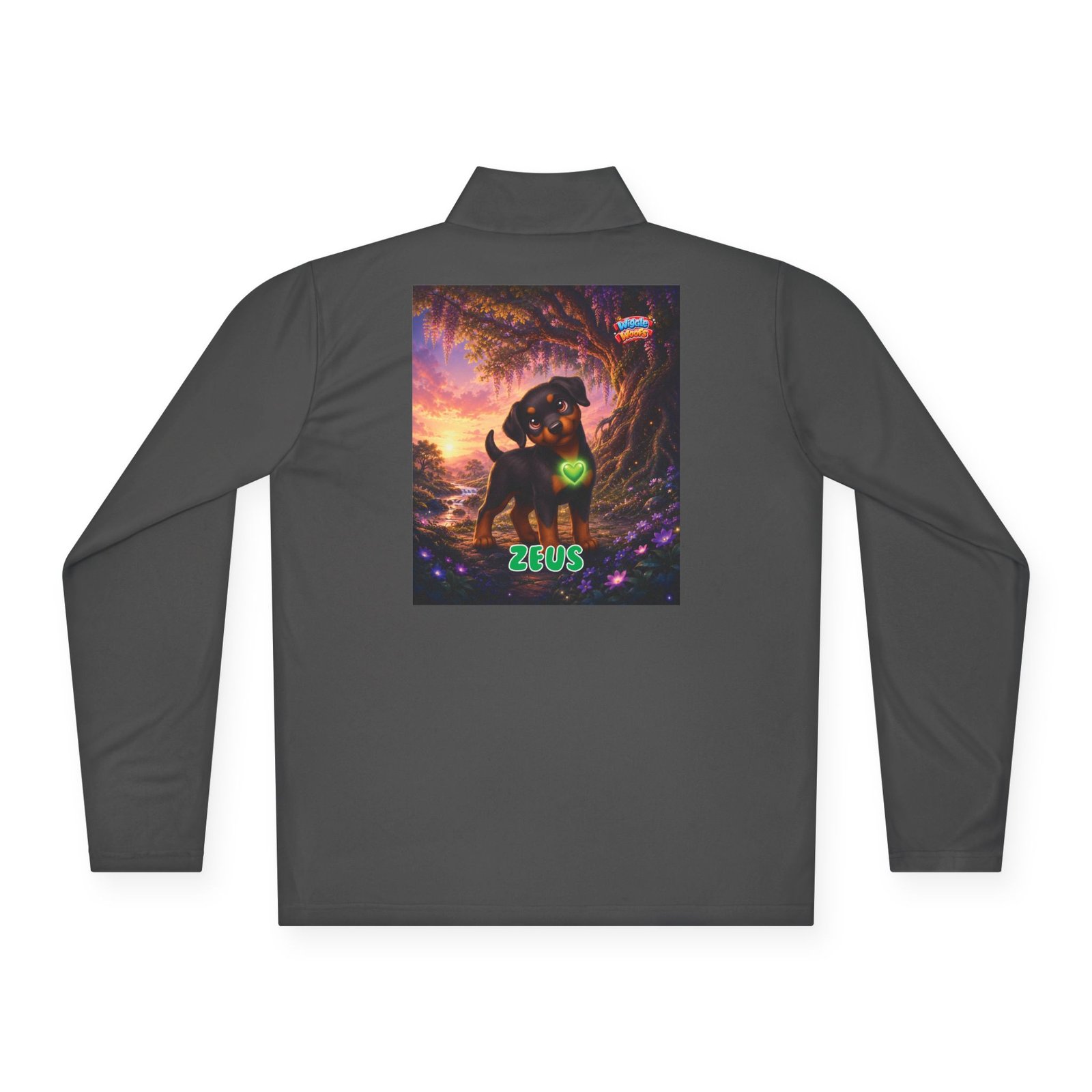 Zeus Wiggle Woofs™ Unisex Quarter-Zip Pullover - Image 4
