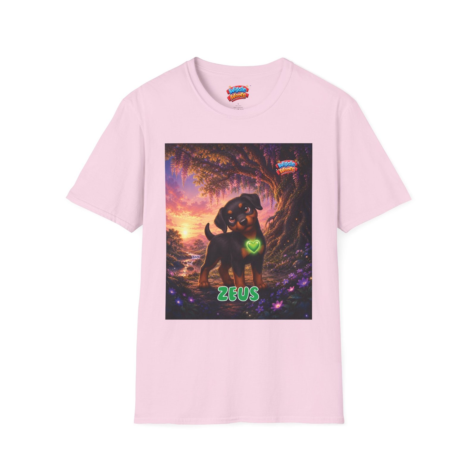 Zeus Wiggle Woofs™ Unisex Softstyle T-Shirt - Image 27