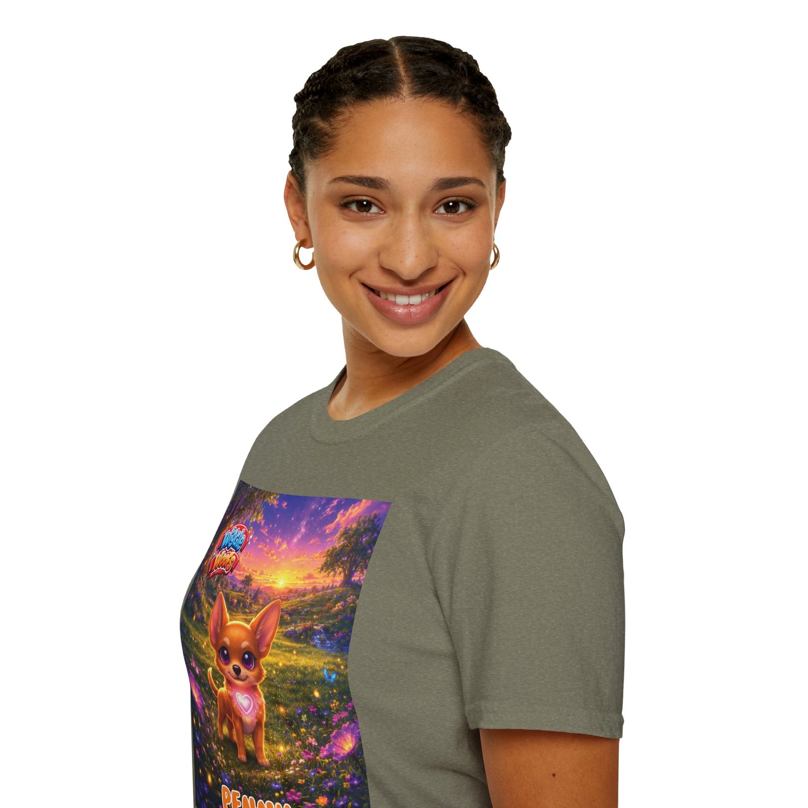 'Penny' Wiggle Woofs™ Unisex Softstyle T-Shirt - Image 9