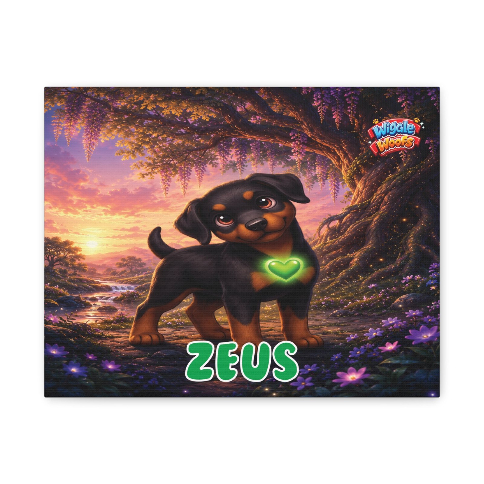 Zeus Wiggle Woofs™ Matte Canvas, Stretched, 1.25" - Image 6