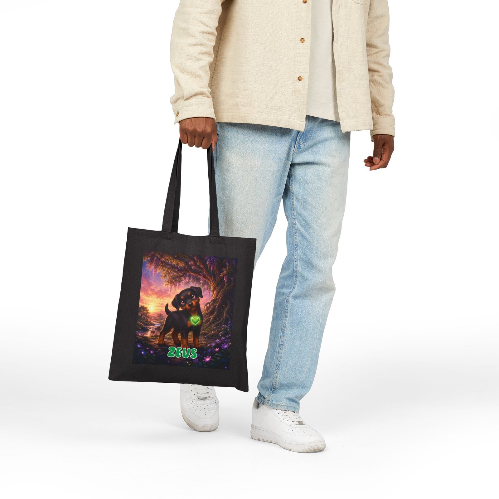Zeus Wiggle Woofs™ Cotton Canvas Tote Bag - Image 16