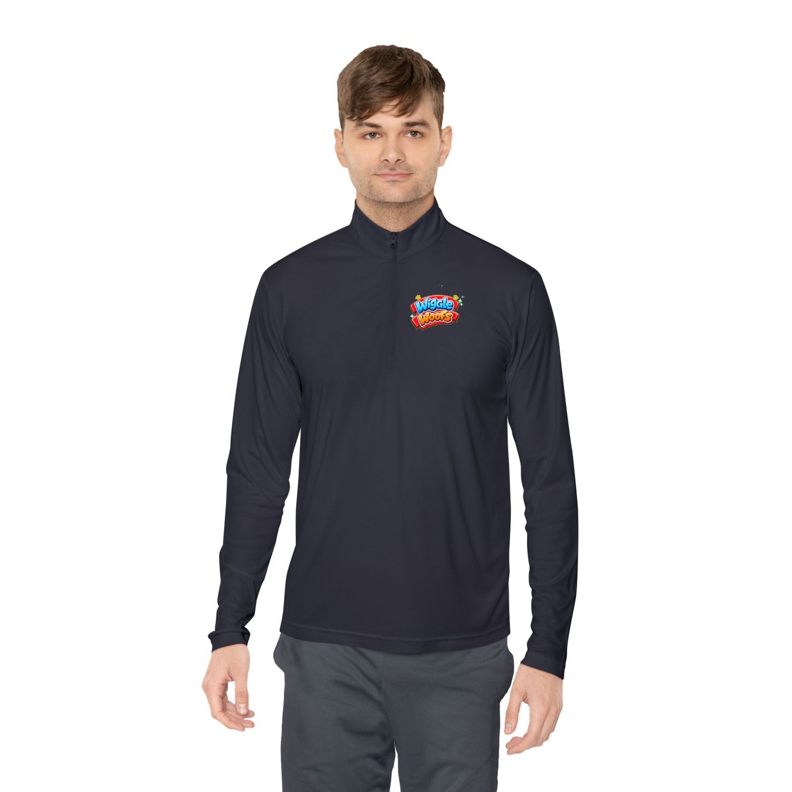 Zeus Wiggle Woofs™ Unisex Quarter-Zip Pullover - Image 10