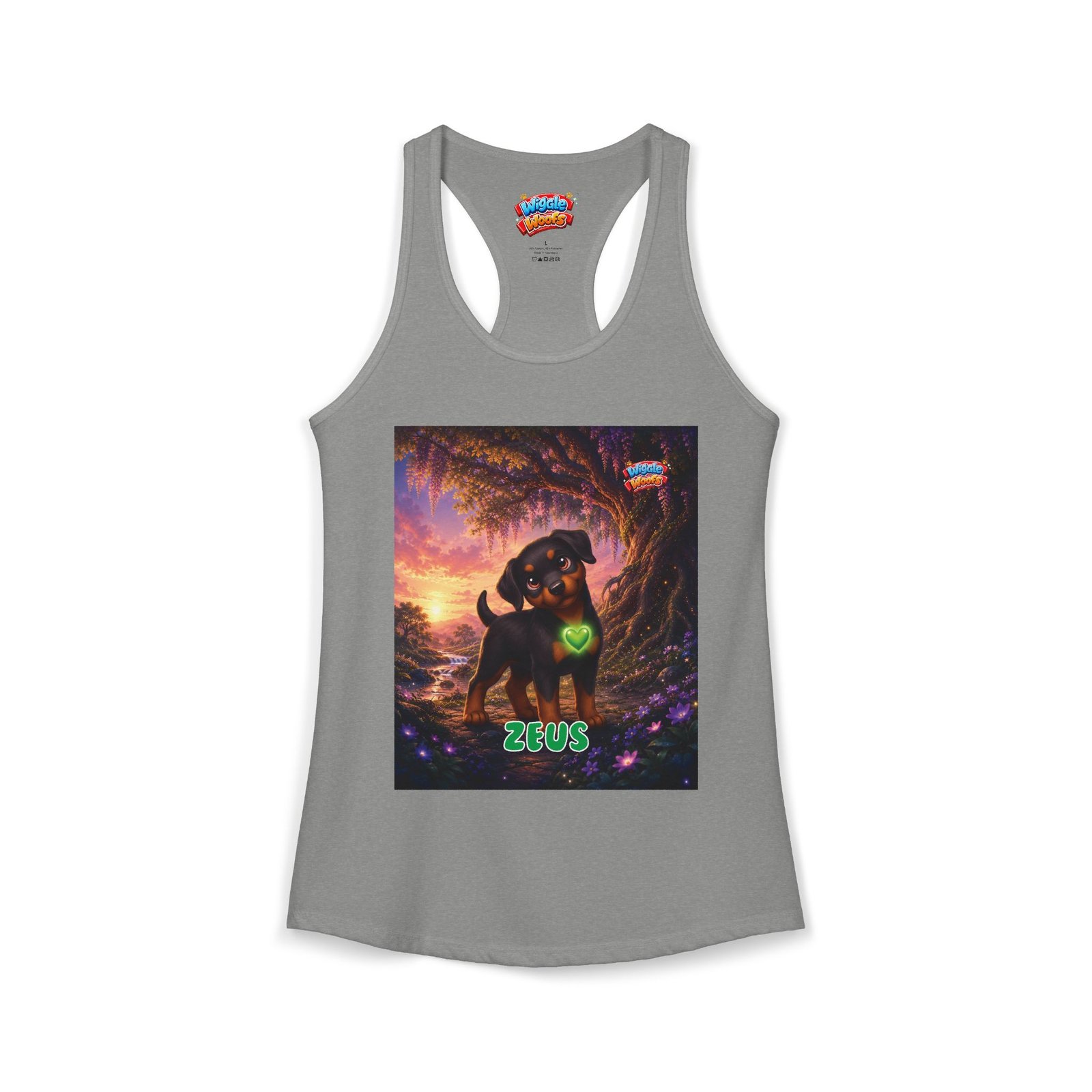 Zeus Wiggle Woofs™ Women's Ideal Racerback Tank - Image 7