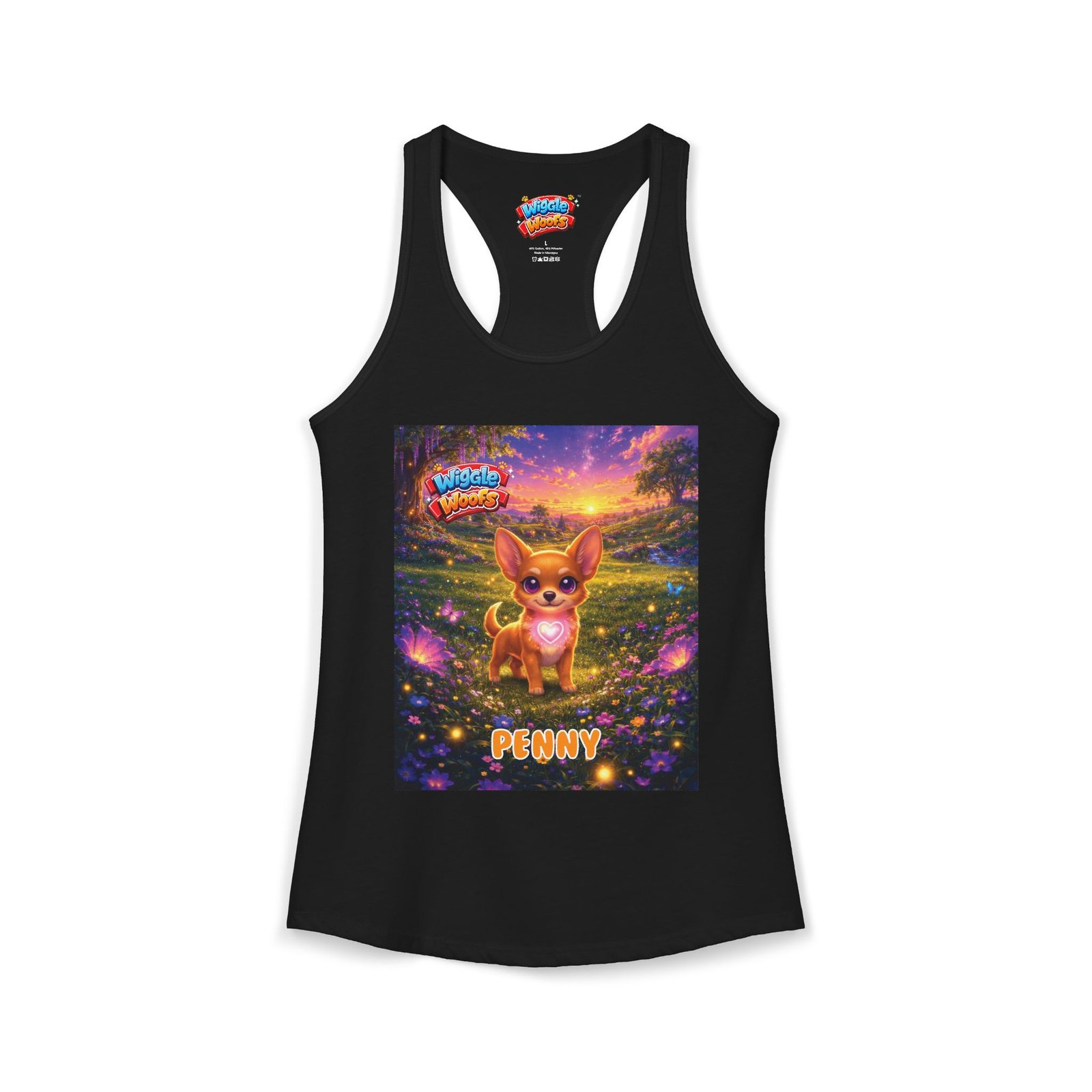 'Penny' Wiggle Woofs™ Women's Ideal Racerback Tank - Image 9