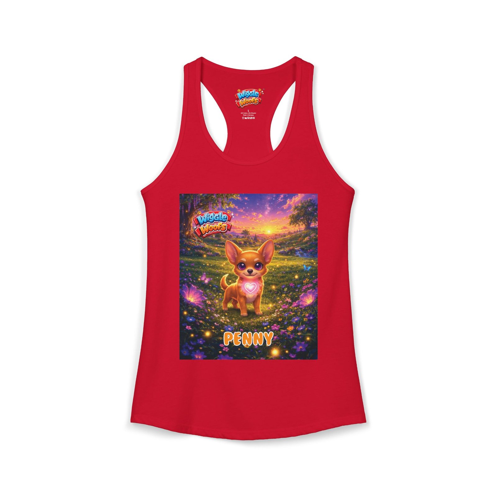 'Penny' Wiggle Woofs™ Women's Ideal Racerback Tank - Image 37