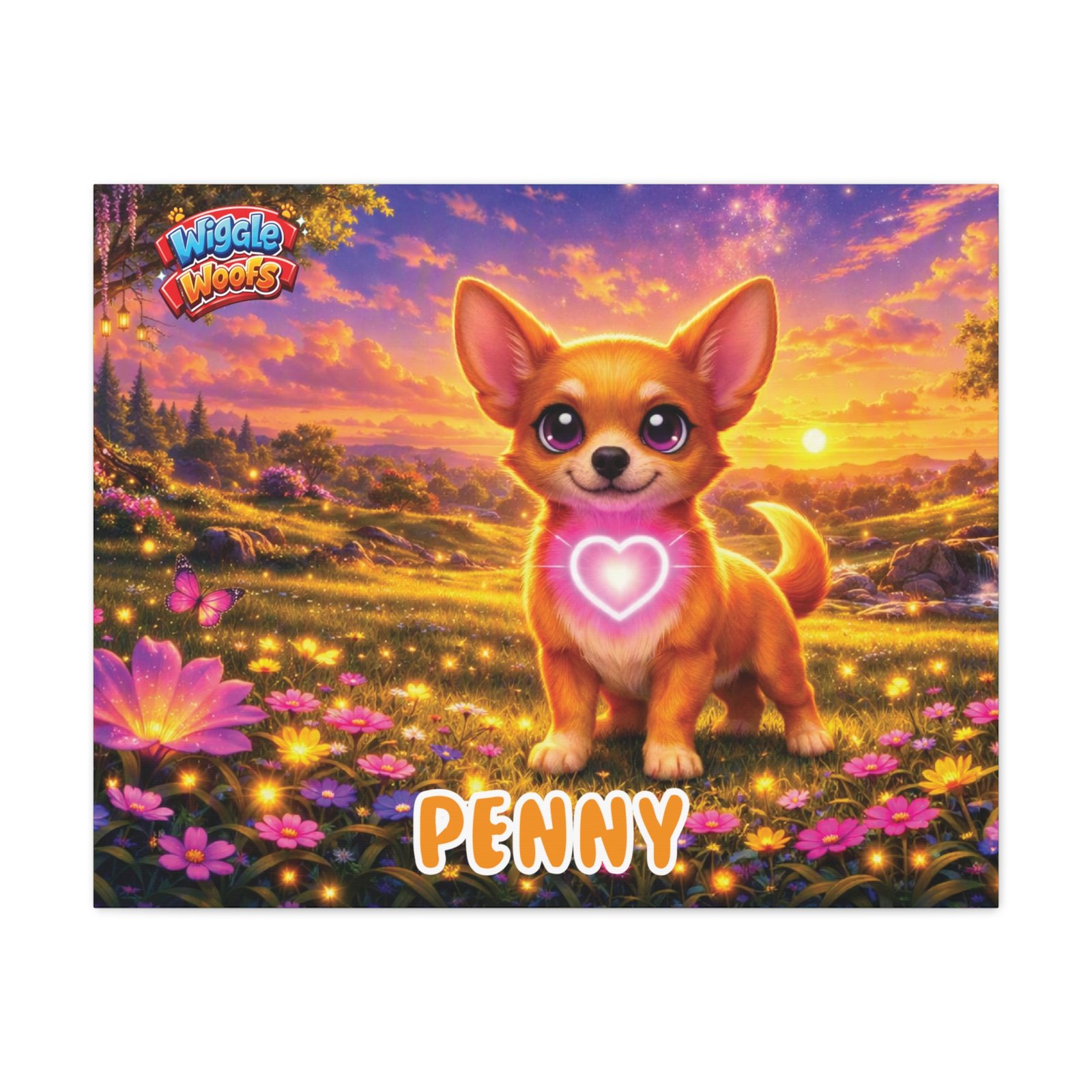 'Penny' Wiggle Woofs™ Matte Canvas, Stretched, 1.25" - Image 29