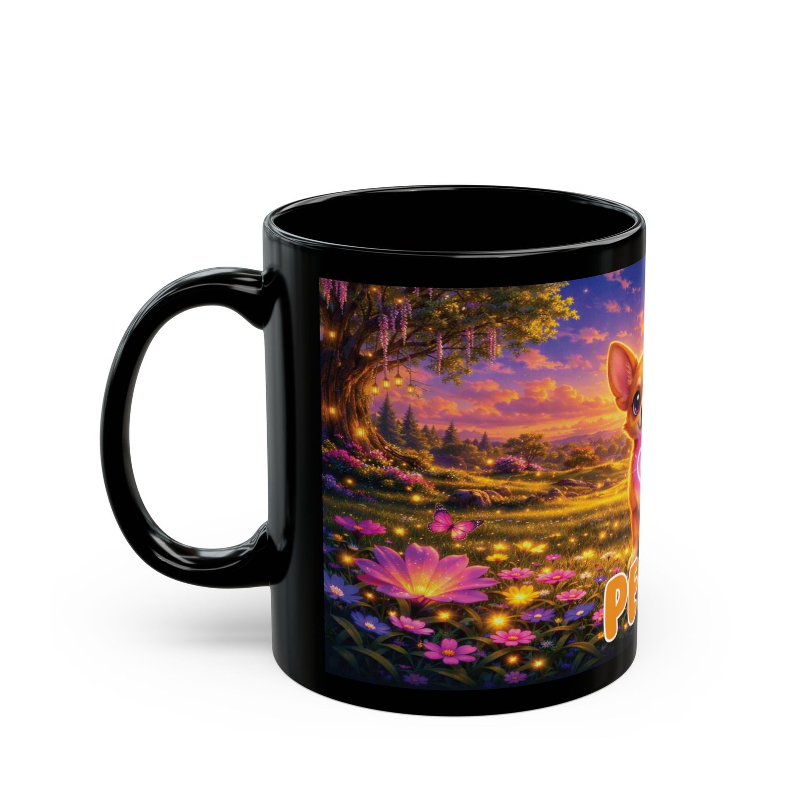 'Penny' Wiggle Woofs™ Black Mug (11oz, 15oz) - Image 3