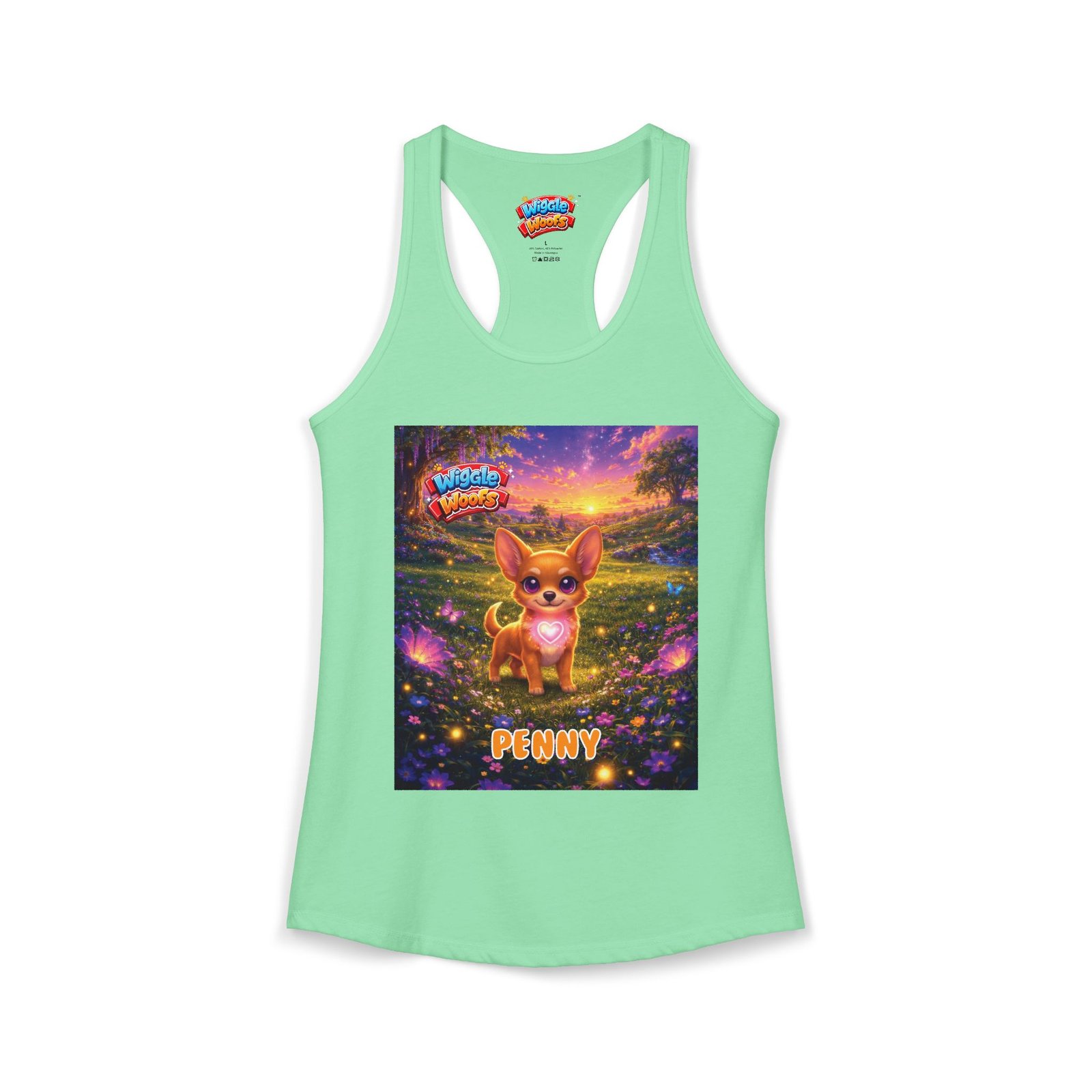 'Penny' Wiggle Woofs™ Women's Ideal Racerback Tank - Image 2