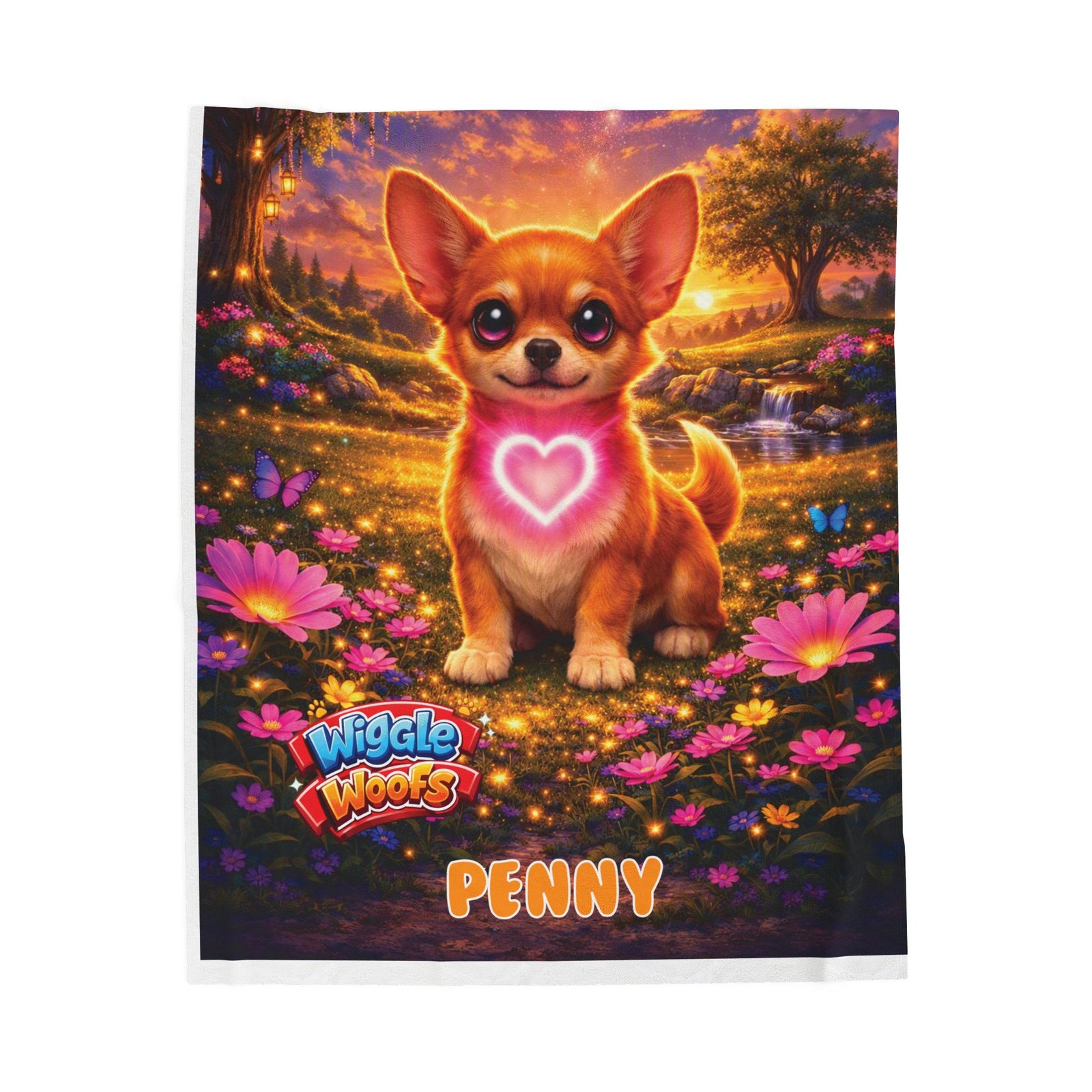 'Penny' Wiggle Woofs™ Velveteen Plush Blanket