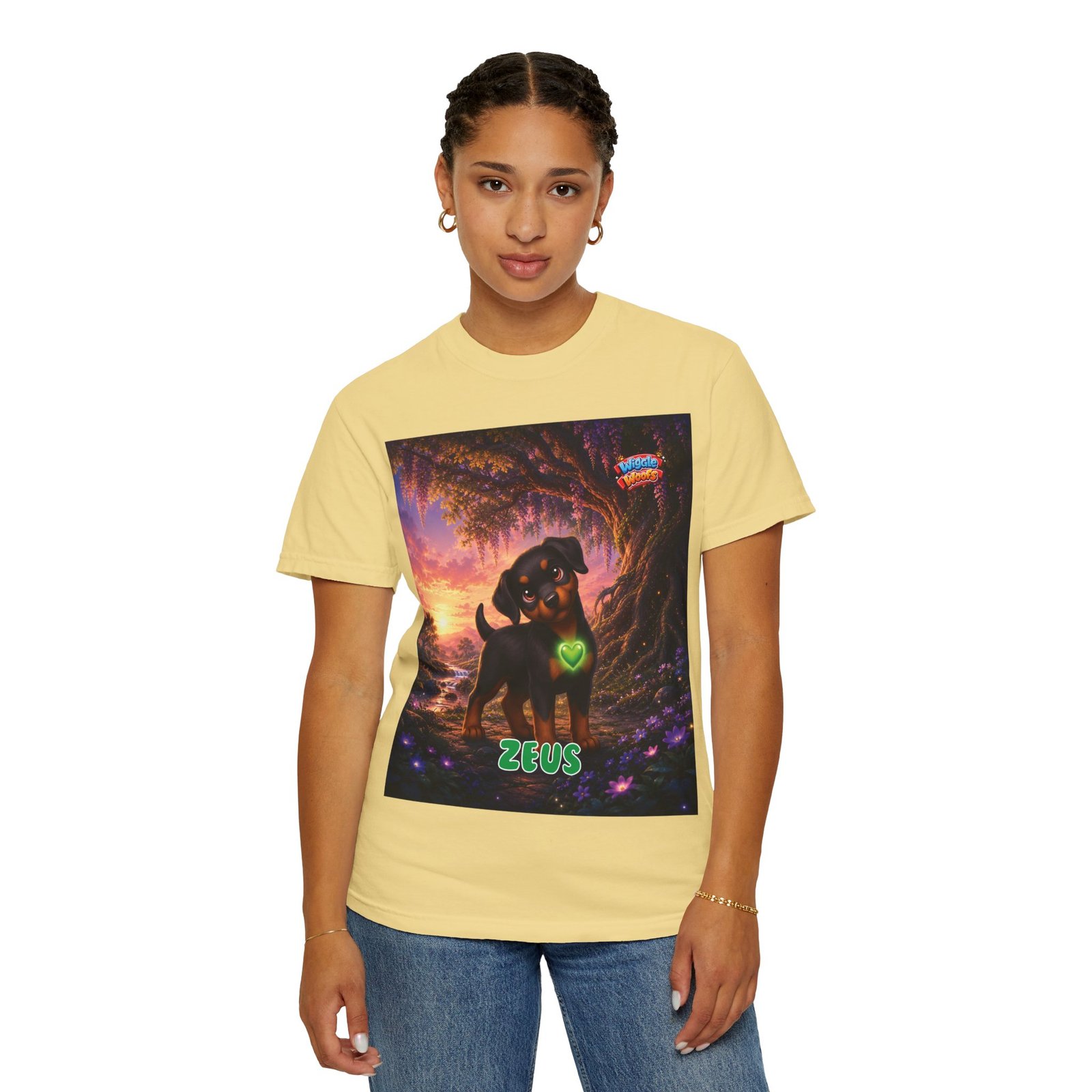 Zeus Wiggle Woofs™ Unisex Garment-Dyed T-shirt - Image 6