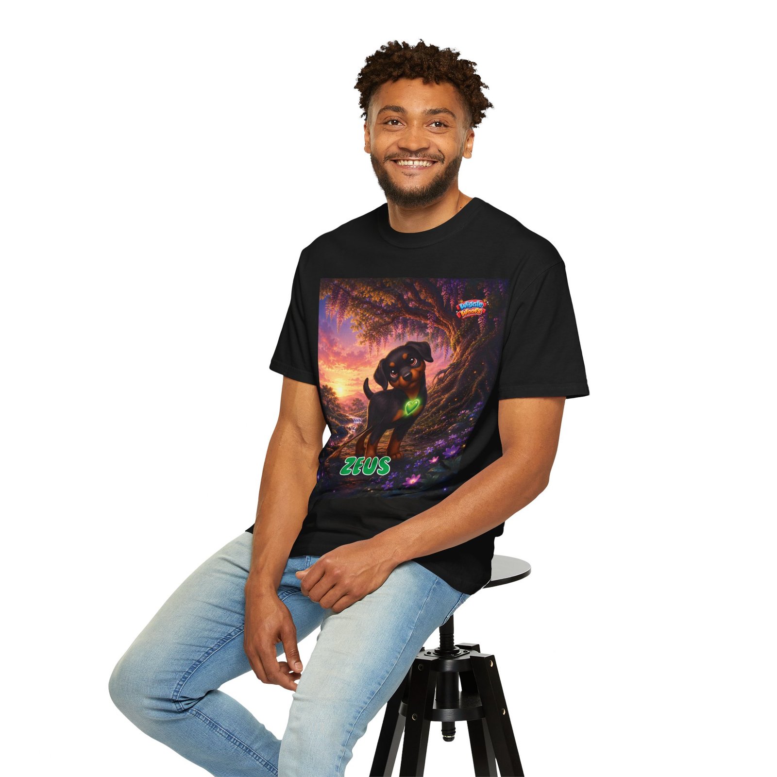 Zeus Wiggle Woofs™ Unisex Garment-Dyed T-shirt - Image 15