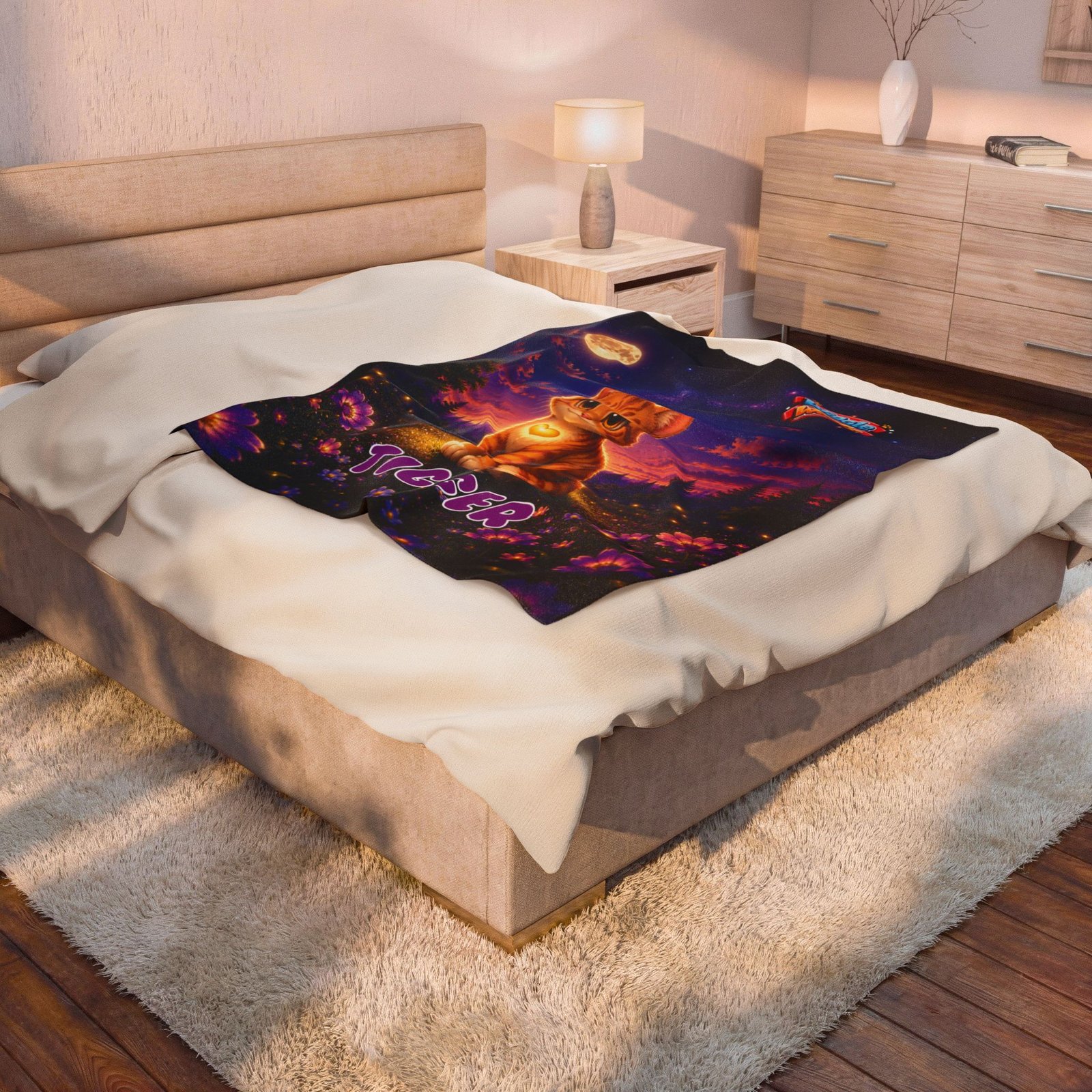 Tigger Wiggle Woofs™ Velveteen Plush Blanket - Image 4