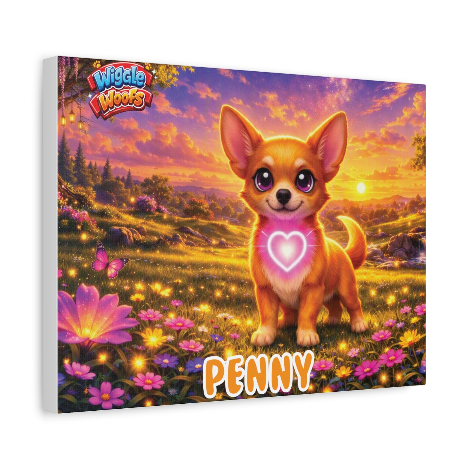 'Penny' Wiggle Woofs™ Matte Canvas, Stretched, 1.25" - Image 14