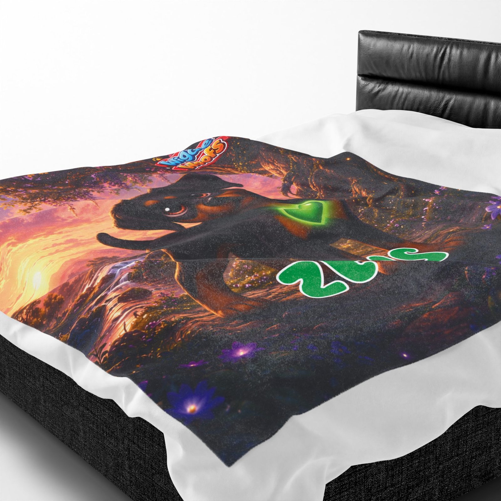 Zeus Wiggle Woofs™ Velveteen Plush Blanket - Image 7