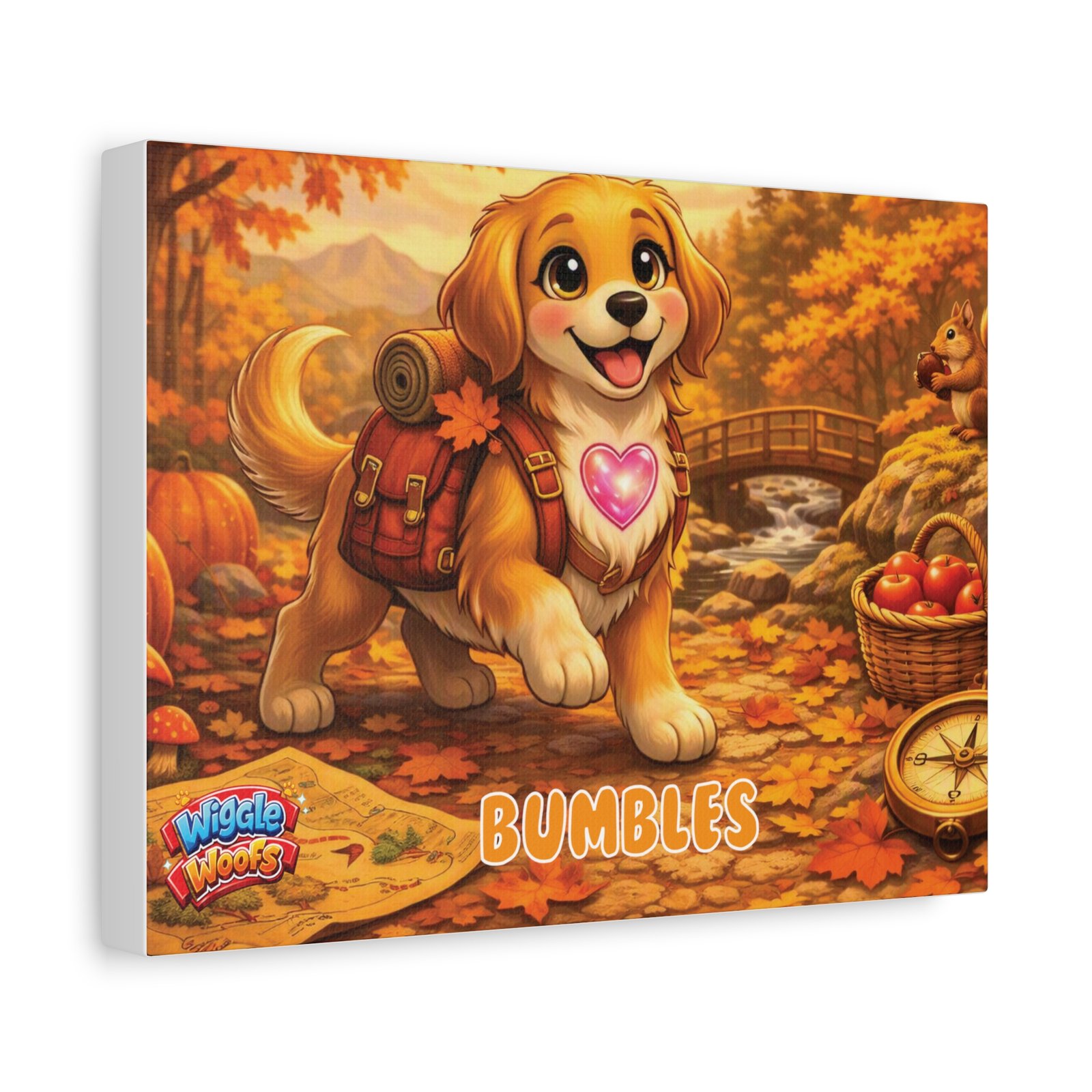 'Bumbles' Wiggle Woofs™ Matte Canvas, Stretched, 1.25" - Image 3