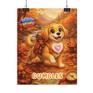 rolled-poster-cute-autumn-puppy-bumbles-wall-art-wiggle-woofs