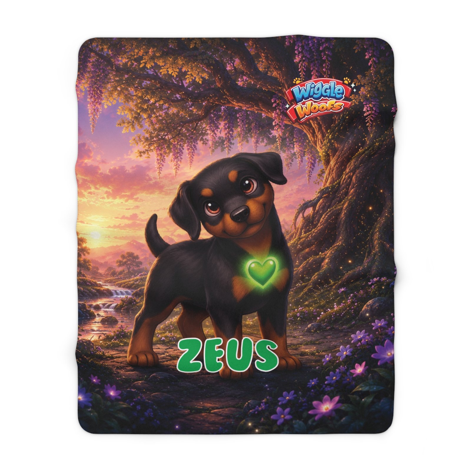 Zeus Wiggle Woofs™ Sherpa Fleece Blanket - Image 5