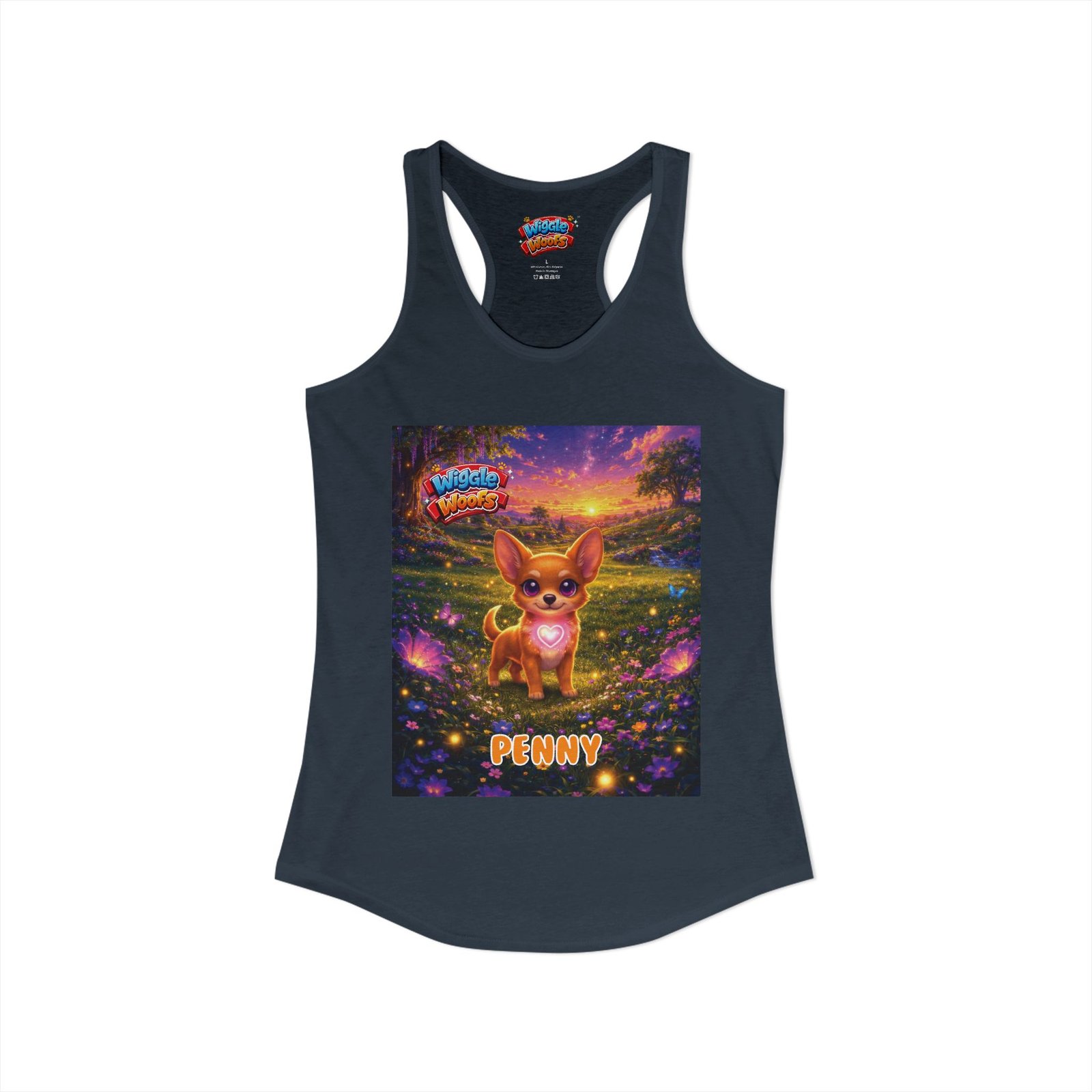 'Penny' Wiggle Woofs™ Women's Ideal Racerback Tank - Image 18