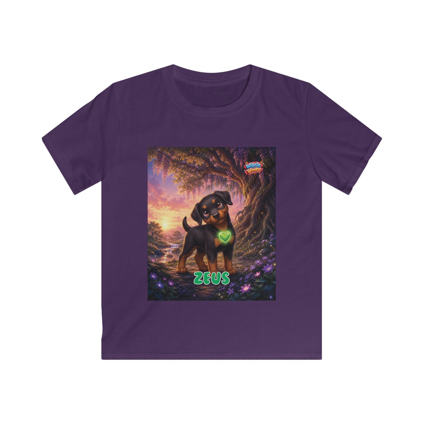 Zeus Wiggle Woofs™ Kids Softstyle Tee - Image 12