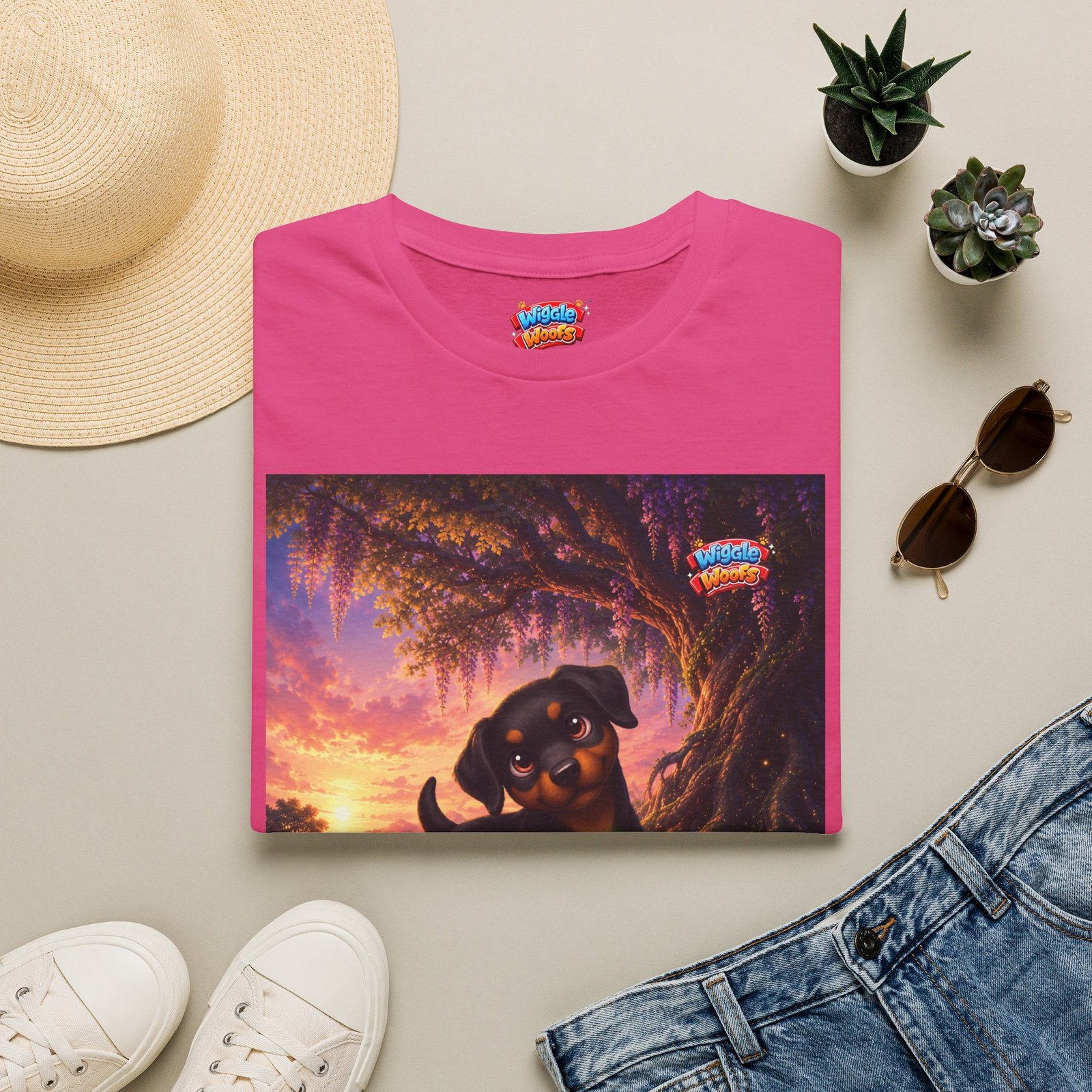 Zeus Wiggle Woofs™ Unisex Softstyle T-Shirt - Image 29