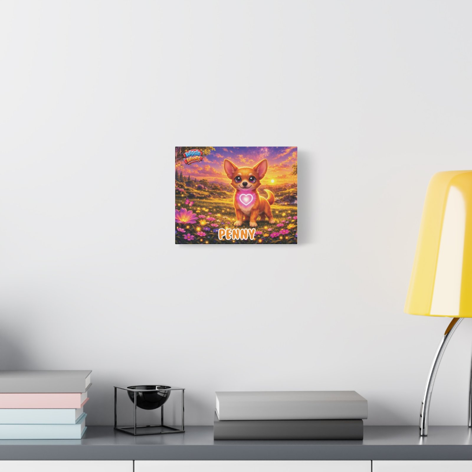 'Penny' Wiggle Woofs™ Matte Canvas, Stretched, 1.25" - Image 3
