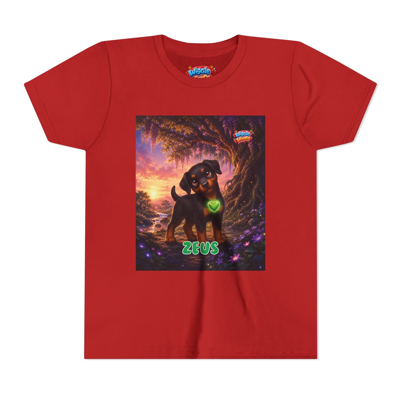 Zeus Wiggle Woofs™ Youth Short Sleeve Tee - Image 49