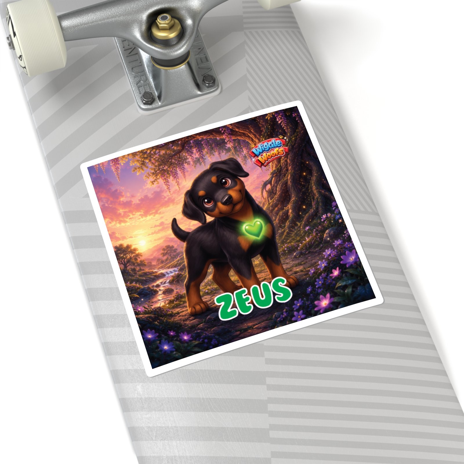 Zeus Wiggle Woofs™ Square Stickers - Image 8
