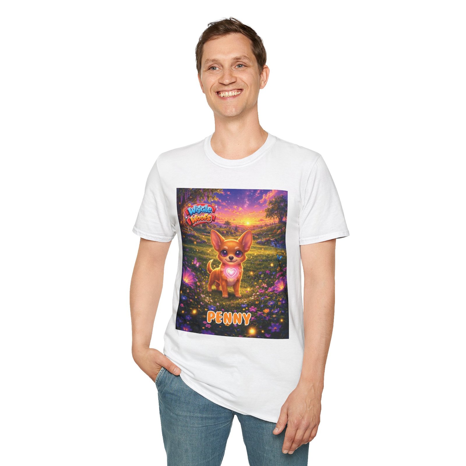 'Penny' Wiggle Woofs™ Unisex Softstyle T-Shirt - Image 5