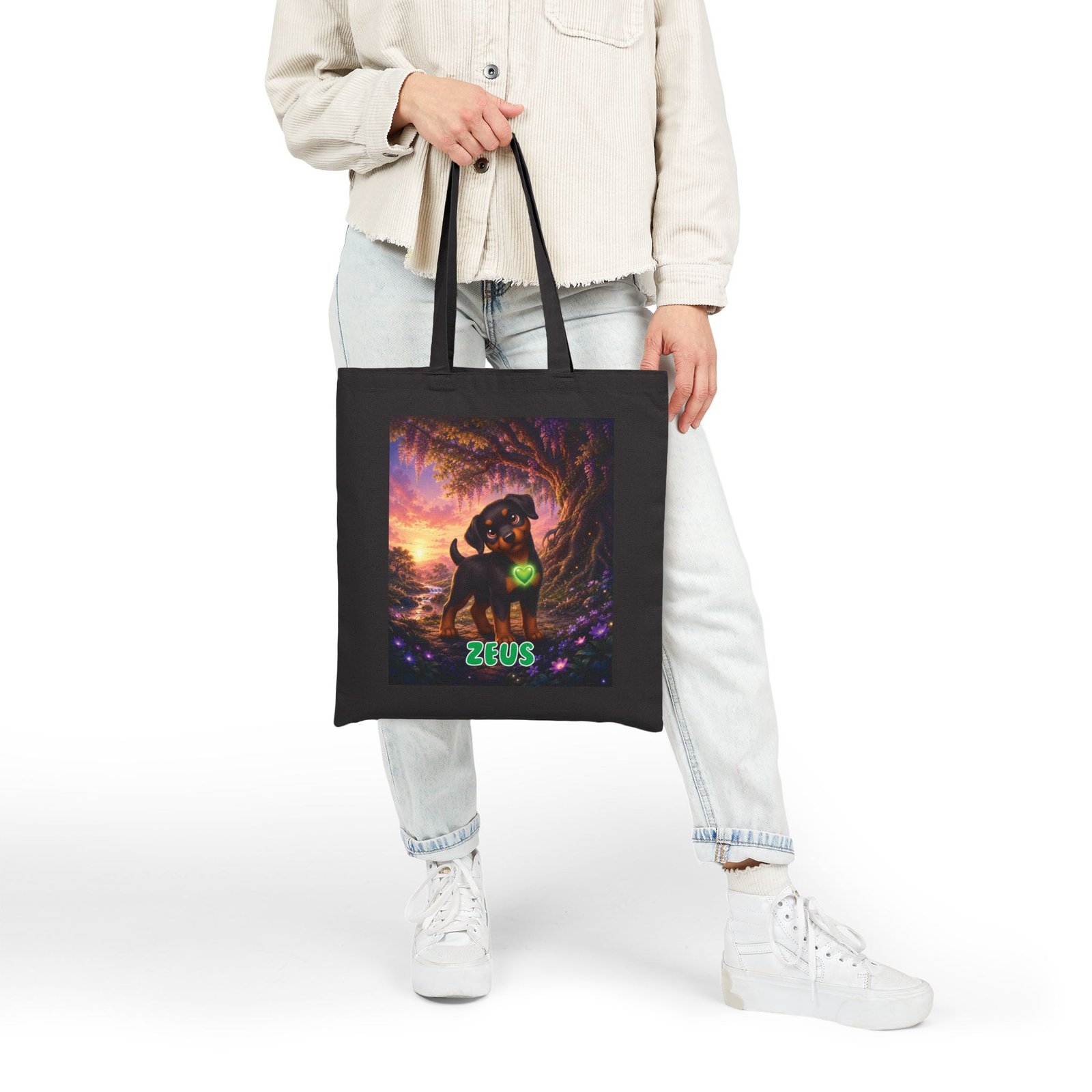 Zeus Wiggle Woofs™ Cotton Canvas Tote Bag - Image 20