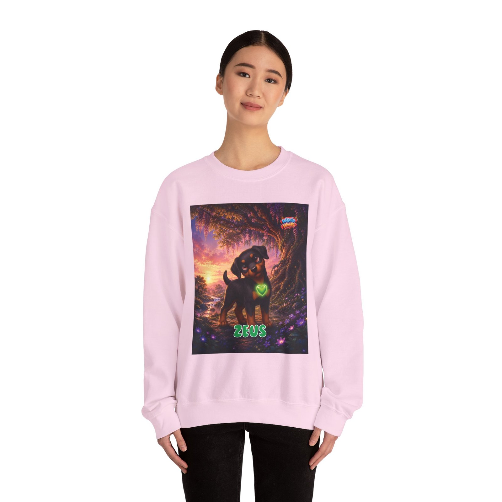 Zeus Wiggle Woofs™ Unisex Heavy Blend™ Crewneck Sweatshirt - Image 13