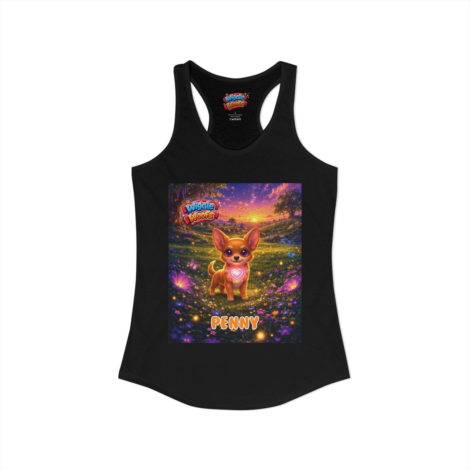 'Penny' Wiggle Woofs™ Women's Ideal Racerback Tank - Image 10