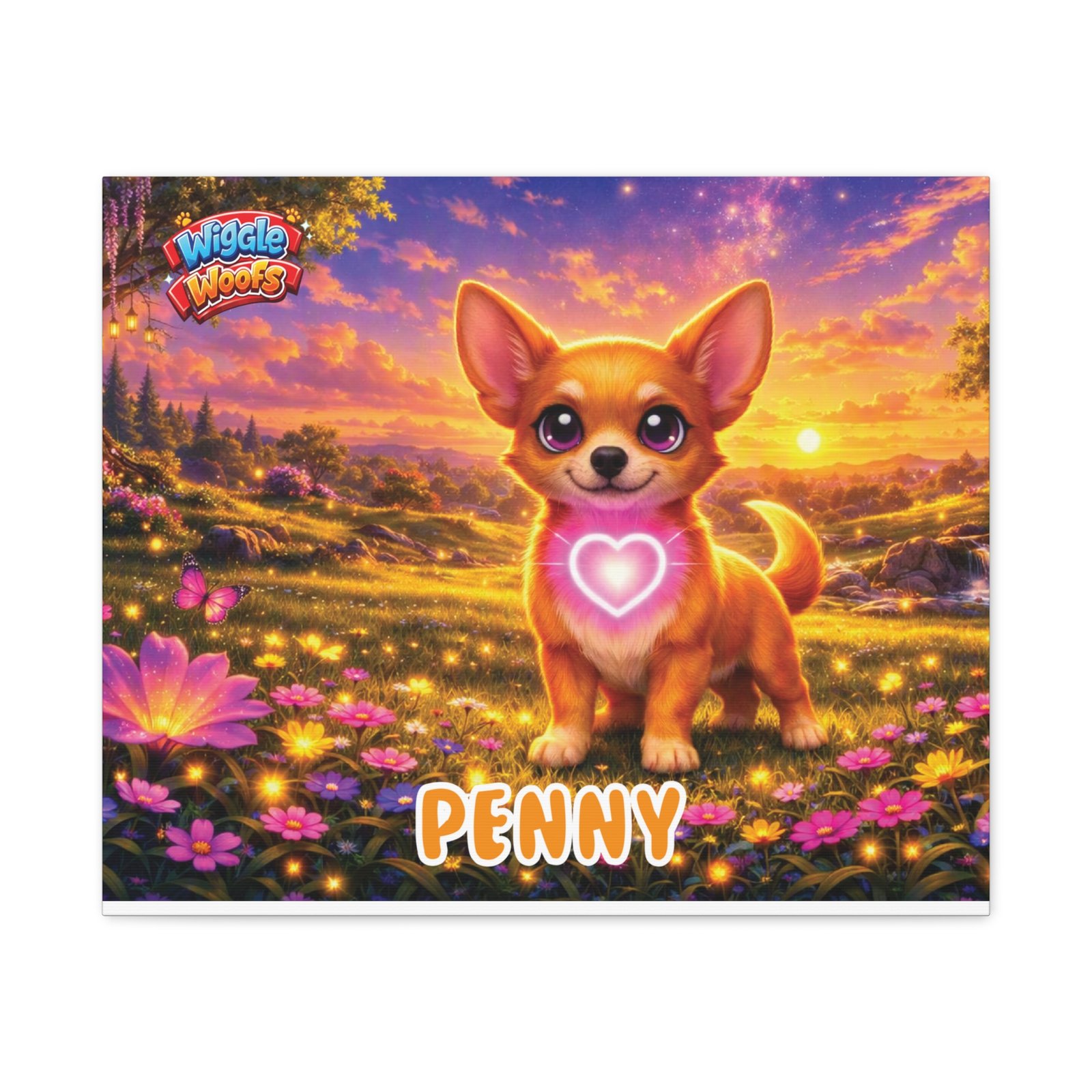 'Penny' Wiggle Woofs™ Matte Canvas, Stretched, 1.25" - Image 25