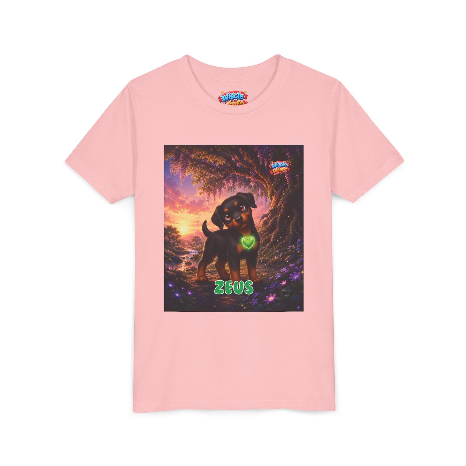 Zeus Wiggle Woofs™ Youth Short Sleeve Tee - Image 47