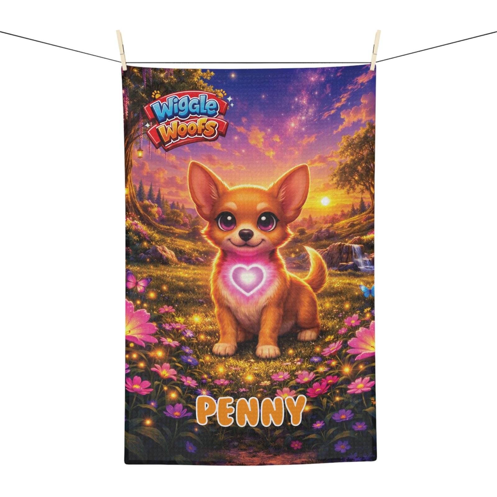 'Penny' Wiggle Woofs™ Microfiber Tea Towel - Image 4