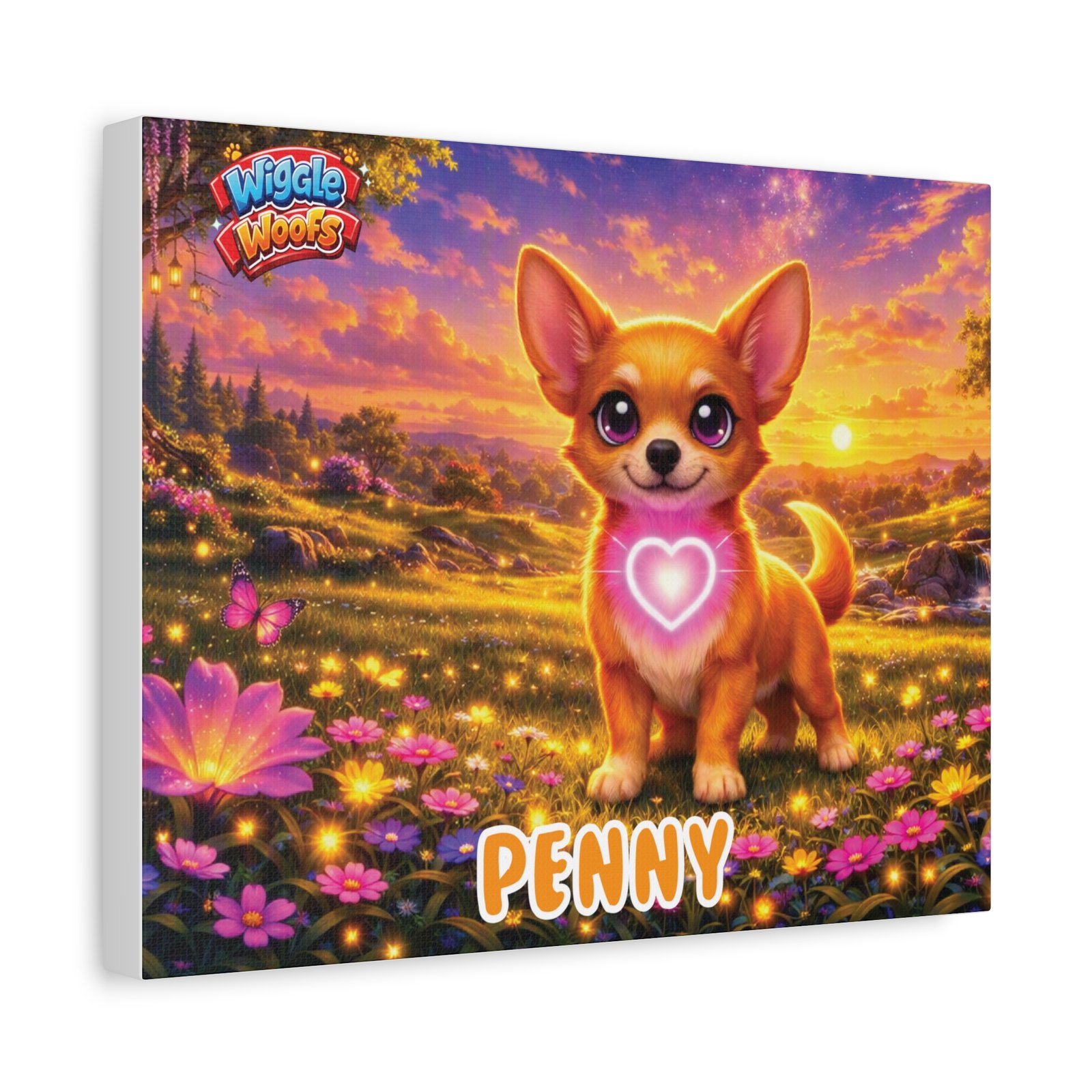 'Penny' Wiggle Woofs™ Matte Canvas, Stretched, 1.25" - Image 10