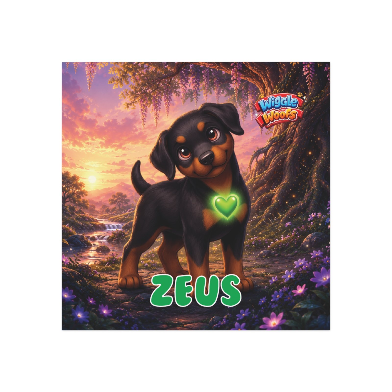 Zeus Wiggle Woofs™ Square Magnet - Image 5